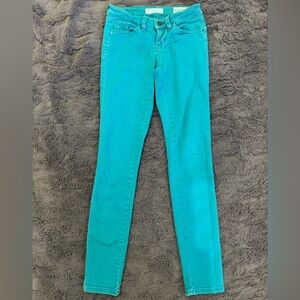 Guess Brittney Skinny Ankle Teal Turquoise Jeans
